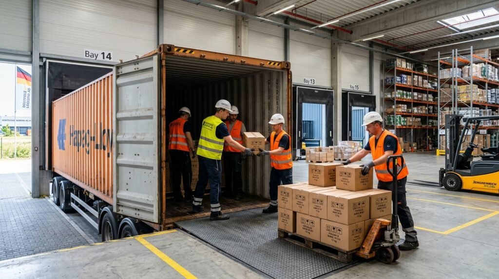Containerentladung Hamburg – Fachgerechte Entladung von 40-Fuß-Containern an der Laderampe