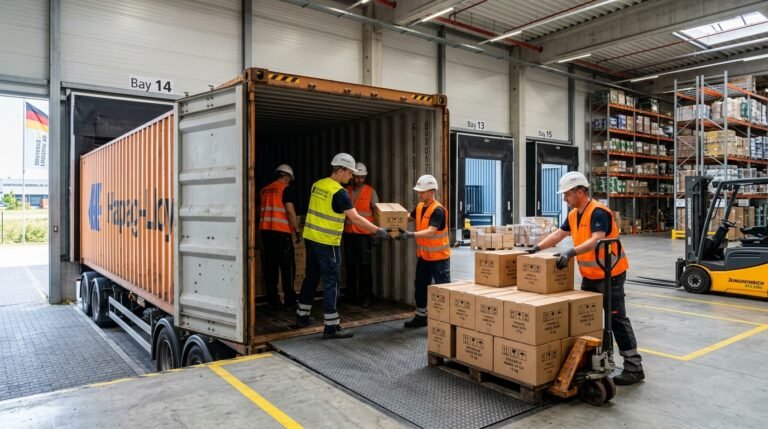 Containerentladung Hamburg – Fachgerechte Entladung von 40-Fuß-Containern an der Laderampe